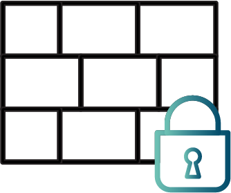 Pictogramme sécurité et pare-feu